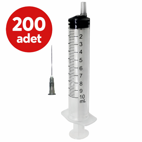 Berika Enjektör 10 cc 3 Parça Siyah - 200 Adet